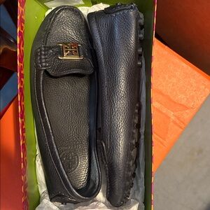 Tory Burch Kendrick Navy leather Loafers